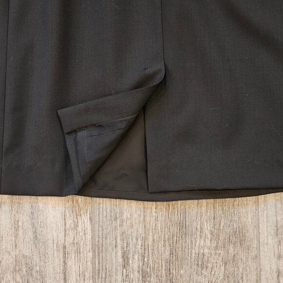 Theory Easy Mini Shift Dress Women’s Size 10 Black Wool Blend Sleeveless Career - Picture 9 of 11